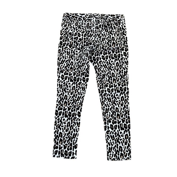 Cashe Leopard Print Skinny Pants Size 4 Women's - Picture 4 of 5